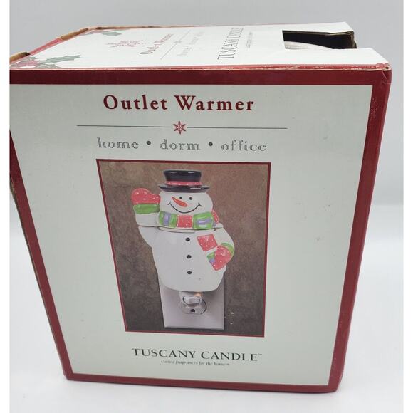 Tuscany Ceramic Outlet Wax Melt Warmer Christmas Winter Holiday Snowman NIB - Picture 8 of 10